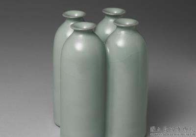 图片[2]-Four conjoined vases in green glaze, Qing dynasty, Yongzheng reign (1723-1735)-China Archive